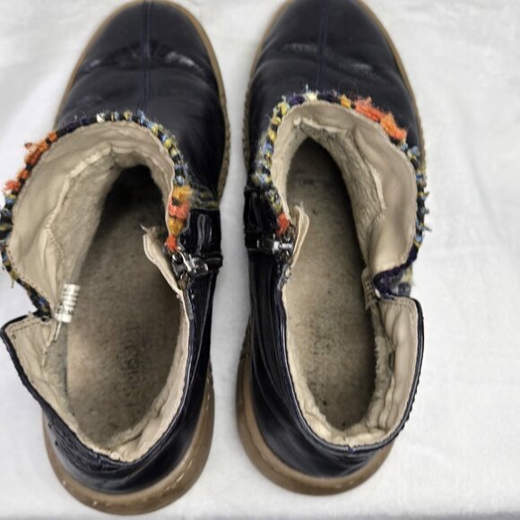 Josef Seibel Dark Navy Blue Leather Ankle Booties US Women's Size 8 - Picture 9 of 10